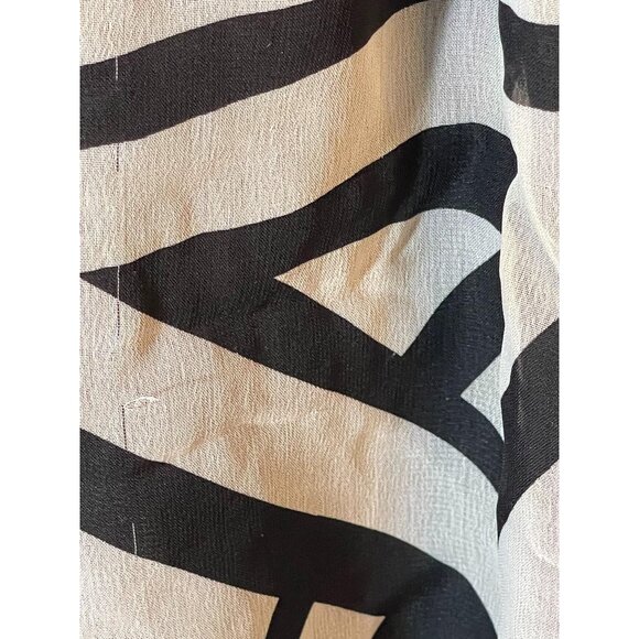 forever sleeveless shirt beaded embellished black graphic sheer layed small armp - Picture 7 of 10